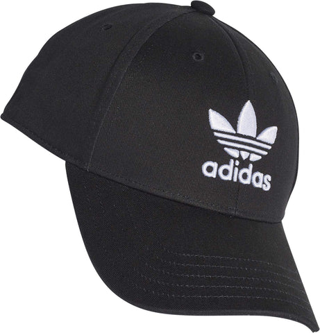 adidas Mens Baseball Trefoil Cap, Black/White