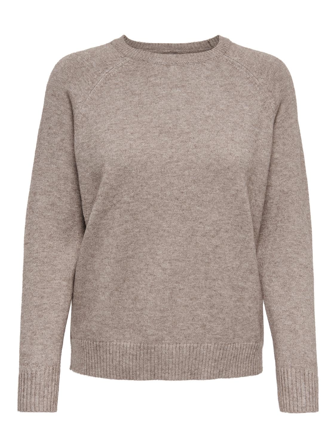 ONLY Female Knitted Jumper Onlessly Knitted Jumper, Brownie Melange, XS