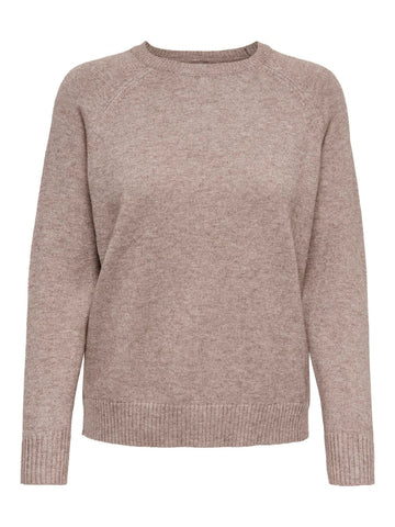ONLY Female Knitted Jumper Onlessly Knitted Jumper, Brownie Melange, XS