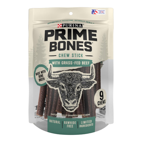Prime Bones Purina Chew Stick with Grass-Fed Beef - 9.3 oz. Pouch