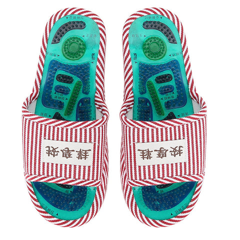 Acupressure Massage Slippers, Reflexology Massage Shoes Sandals for Foot Acupoint Shiatsu Massage, Deep Tissue Acupressure Foot Massage Slippers, Stress Relief(Female)