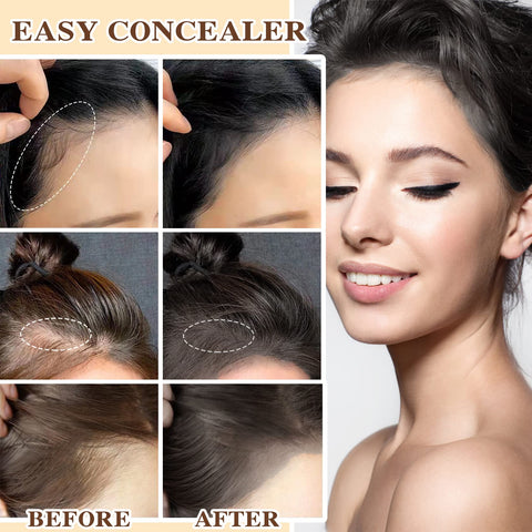 Hairline Powder Stick,Waterproof Hair Filler Powder for Women,Easy to Use,Pigmented Long Lasting Hair Shading Sponge Pen Root Hair Touch Cover Up Hair-line Shadow Makeup Powder(Black)