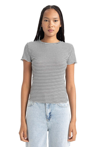 DeFacto Women's B0645ax T-Shirt, Black, XS
