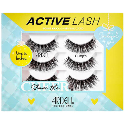 Ardell Active Lash Pump'n Holiday 3-pair Gift Set, 1 pack