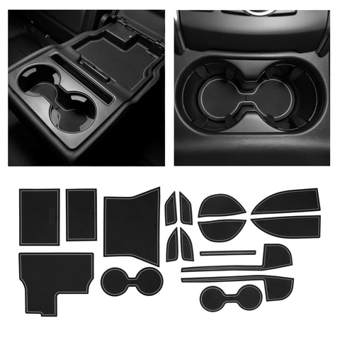 CupHolderHero fits Mazda CX5 Accessories 2017-2024 Premium Custom Interior Non-Slip Anti Dust Cup Holder Inserts, Center Console Liner Mats, Door Pocket Liners 17pc Set (Gray Trim)