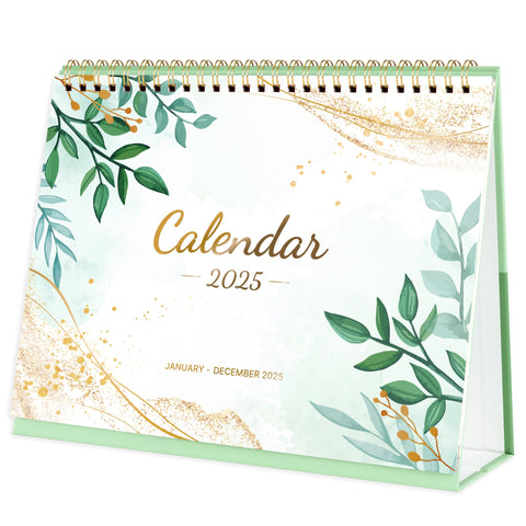 2025 Desk Calendar - Standing Flip Desktop Calendar 2025 from January 2025 to December 2025, 10" x 8.3", Small Desk Calendar with Thick Paper, 2025 Calendar with Strong Twin-Wire