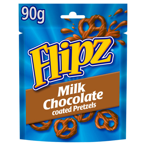 Flipz Milk Chocolate Coated Pretzel Snacks, 90 g (Pack of 1)