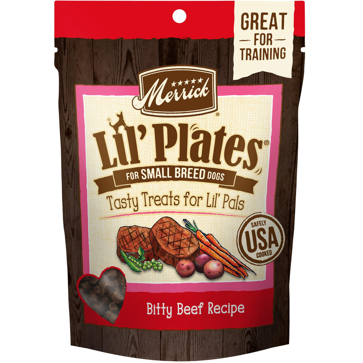 Merrick LilÃƒÆ’Ã†â€™Ãƒâ€šÃ‚Â¢ÃƒÆ’Ã‚Â¢ÃƒÂ¢Ã¢â€šÂ¬Ã…Â¡Ãƒâ€šÃ‚Â¬ÃƒÆ’Ã‚Â¢ÃƒÂ¢Ã¢â€šÂ¬Ã…Â¾Ãƒâ€šÃ‚Â¢ Plates Grain Free Small Dog Treats, Natural Training Treats For Small Dogs, Bitty Beef Recipe
