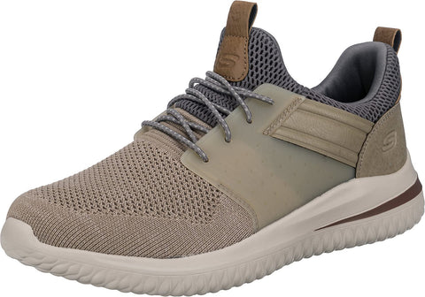 Skechers Men's Delson 3.0 Sneaker, Taupe, 9