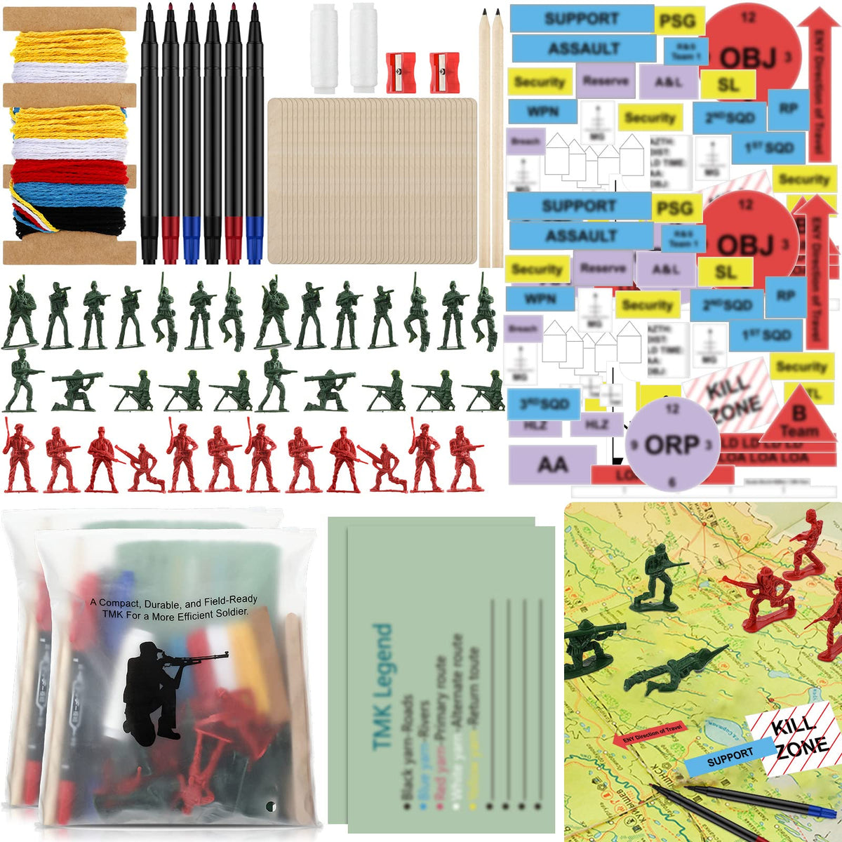 Eaasty Terrain Model Kit, Military Land Navigation Kit Terrain Model Kit Army for Ranger School Squad Platoon Squad Leader Platoon SGT, Platoon Leader, or OCS SUT ROTC (1 Set)