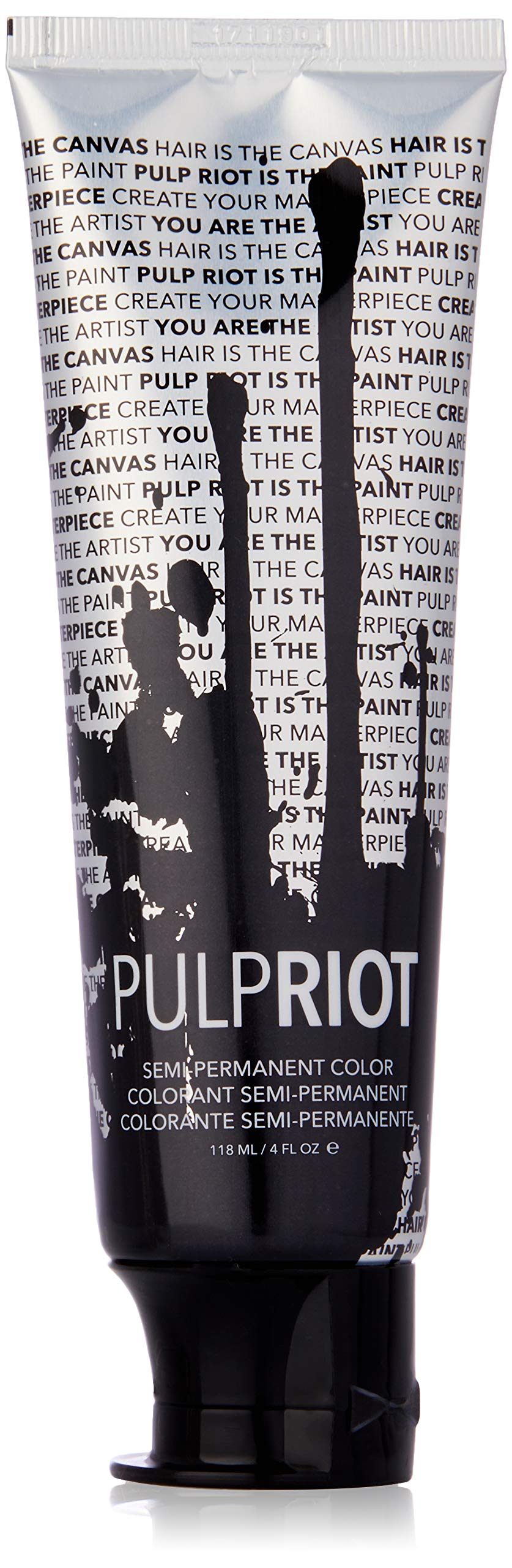 Pulp Riot Semi-Permanent Hair Color for Unisex, Noir Black, 4 Ounce