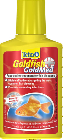 Tetra Medica GoldMed, Fast-Acting Treatment for Fish Diseases and Prevention of Secondary Infections, 100 ml