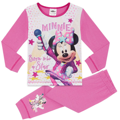 Disney Minnie Mouse Girls Nightwear Pyjama Set Age 12-18 Months Pink