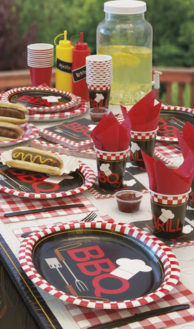 Backyard BBQ Dessert Paper Plates - 7", 8 Pcs