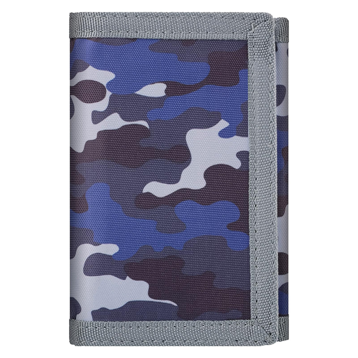 JONYEE Kids Wallets for Boys and Girls Ages 4-18 Trifold, Toddler/Youth Wallet for Boys Age 5-7 with Zippered Coin Pocket and Card Holders, Novelty Wallet for Childrens Birthday Gifts - Camo Dark Blue