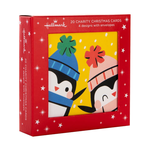 Hallmark Kids Christmas Card, Multipack Christmas Cards, Pack of 20, 4 Designs, Festive Characters, Charity Christmas Cards, With Envelopes
