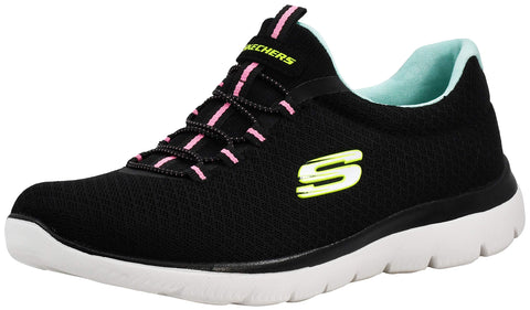 Skechers Sport Women's Summits Sneaker, Black/Multi, 11 M