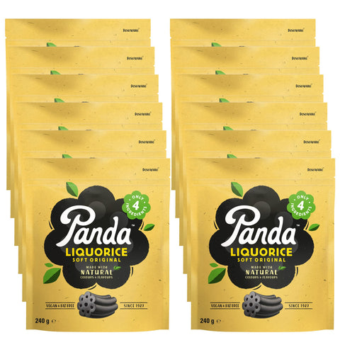 Panda ÃƒÆ’Ã†â€™ÃƒÂ¢Ã¢â€šÂ¬Ã…Â¡ÃƒÆ’Ã¢â‚¬Å¡Ãƒâ€šÃ‚Â® | Natural Soft Original Liquorice Sweets | Pure Panda Liquorice Sweet Made with Only Four Natural Ingredients | Vegan & Fat Free | 240 Gr x 12 Bags Pack