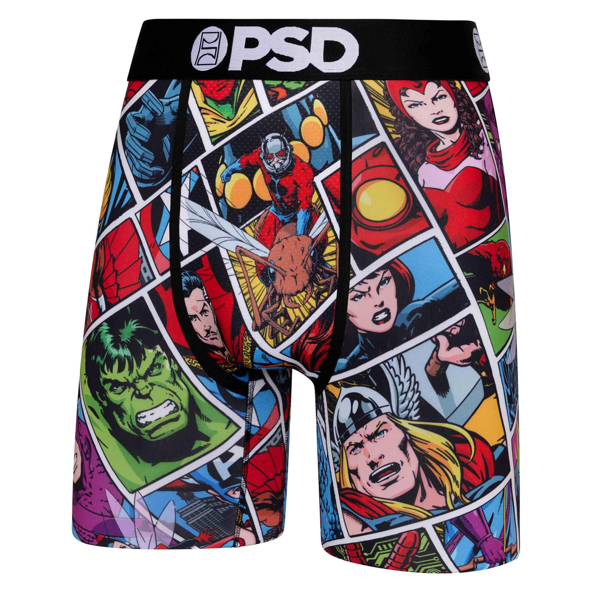 PSD Men's Marvel Comics Boxer Briefs, Multi, XL