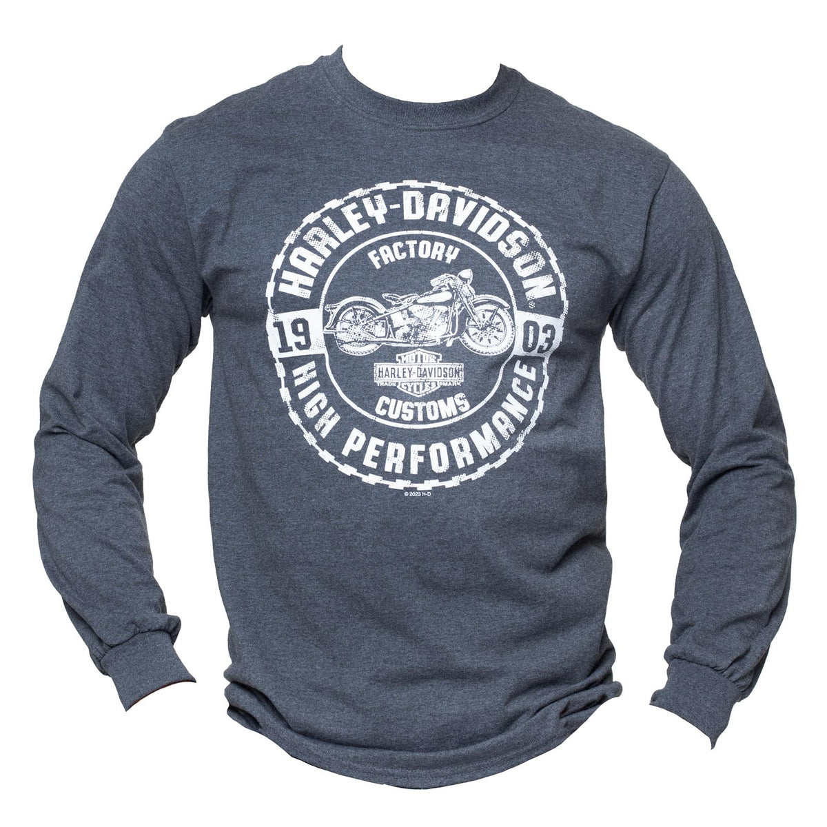 Harley-Davidson Military - Men's Dark Heather Long-Sleeve Graphic T-Shirt - Bagram Air Base | Finest Bike 2X-Large
