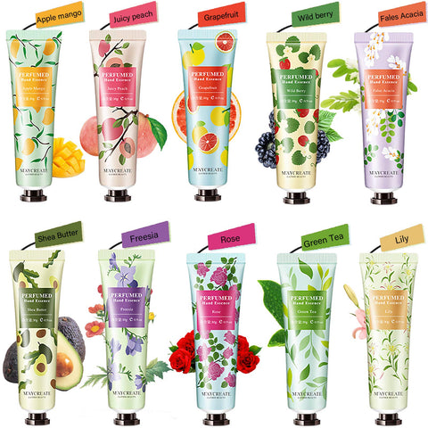 SmoBea Plant Fragrance Hand Cream, 20 x 30ml Mini Hand Cream Gift Set, Daily Moisturising Hand Cream Working Hands, Deeply Hydrating & Nourishing Non-Greasy Natural Aloe And Vitamin E