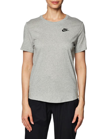 Nike Women's Club TEE (DK Grey Heather, DX7902-063) Size X-Large