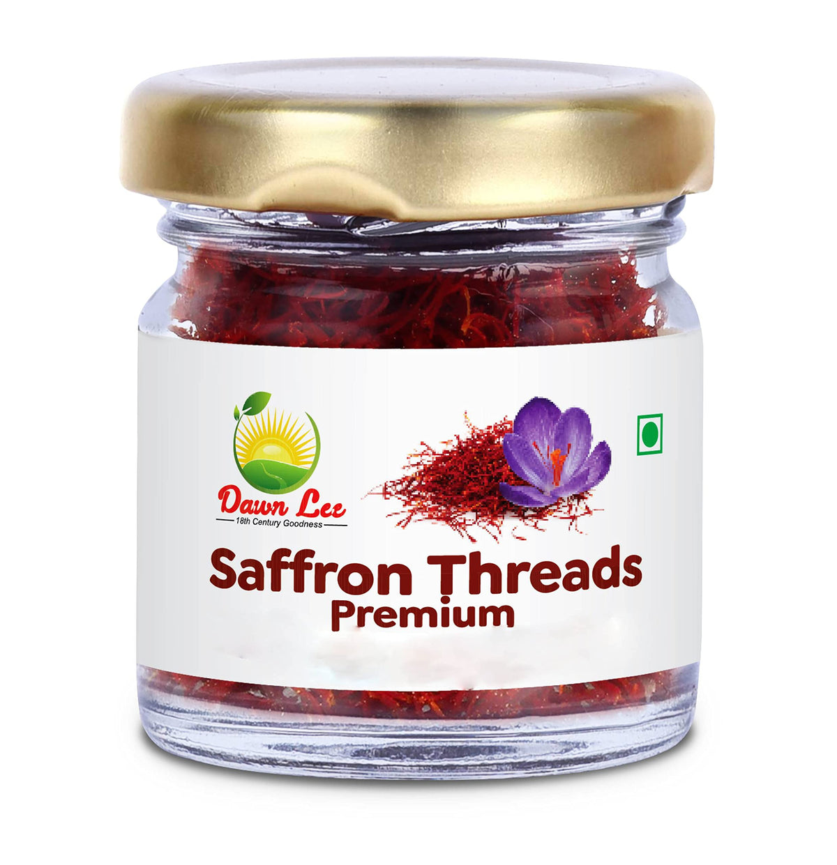 Dawn Lee Kashmiri Saffron - 1 GM Kesar - High Potency Long Threads- Kesar Pure Saffron- Mongra Kesar- Jewel Of Kashmir- Precious Spice- Premium Grade- Saffron Spice- Kashmiri Kesar- Zafran- 0.035 oz