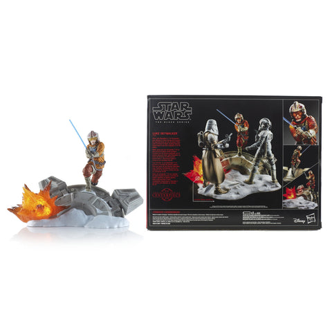 Star Wars Black Series Luke Skywalker Statue Centerpiece - Action Packed Display of a Classic Scene - Light Up Feature - 3 AAA Batteries Not Included - Add More Characters to Build the Scene