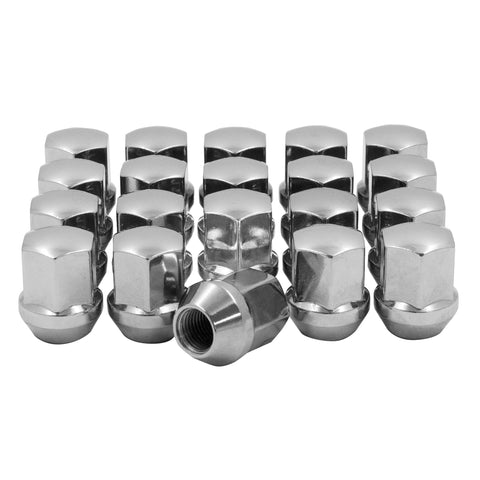 Wheel Accessories Parts 20 Pcs M14x1.5 14x1.5 OEM Style Lug Nuts 6509873AA | 611-331 | 6509-873AA 1.40" Long Chrome 7/8" Hex Fits Chevy 2010+ Camaro | Dodge 2006+ Charger | 2008+ Challenger