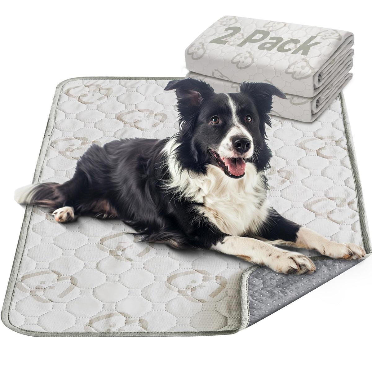 FXW Washable Pee Pads for Dogs, Super Absorbent Puppy Pads for Cages and Crates, 35" x 35", 2 Packs, Square