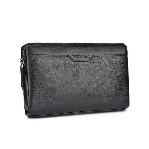 Balidiya Men Clutch Bags Genuine Leather Purse Wallet Large Capacity Business Card Organizer Purse 3-HÃ¢â‚¬Â¦