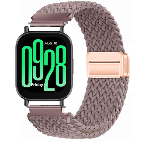 GIOPUEY Strap Compatible with Xiaomi Redmi Watch 5 Active/5 Lite, Flexible Nylon Braided Strap, Strap Replacement [Unisex] - Purple