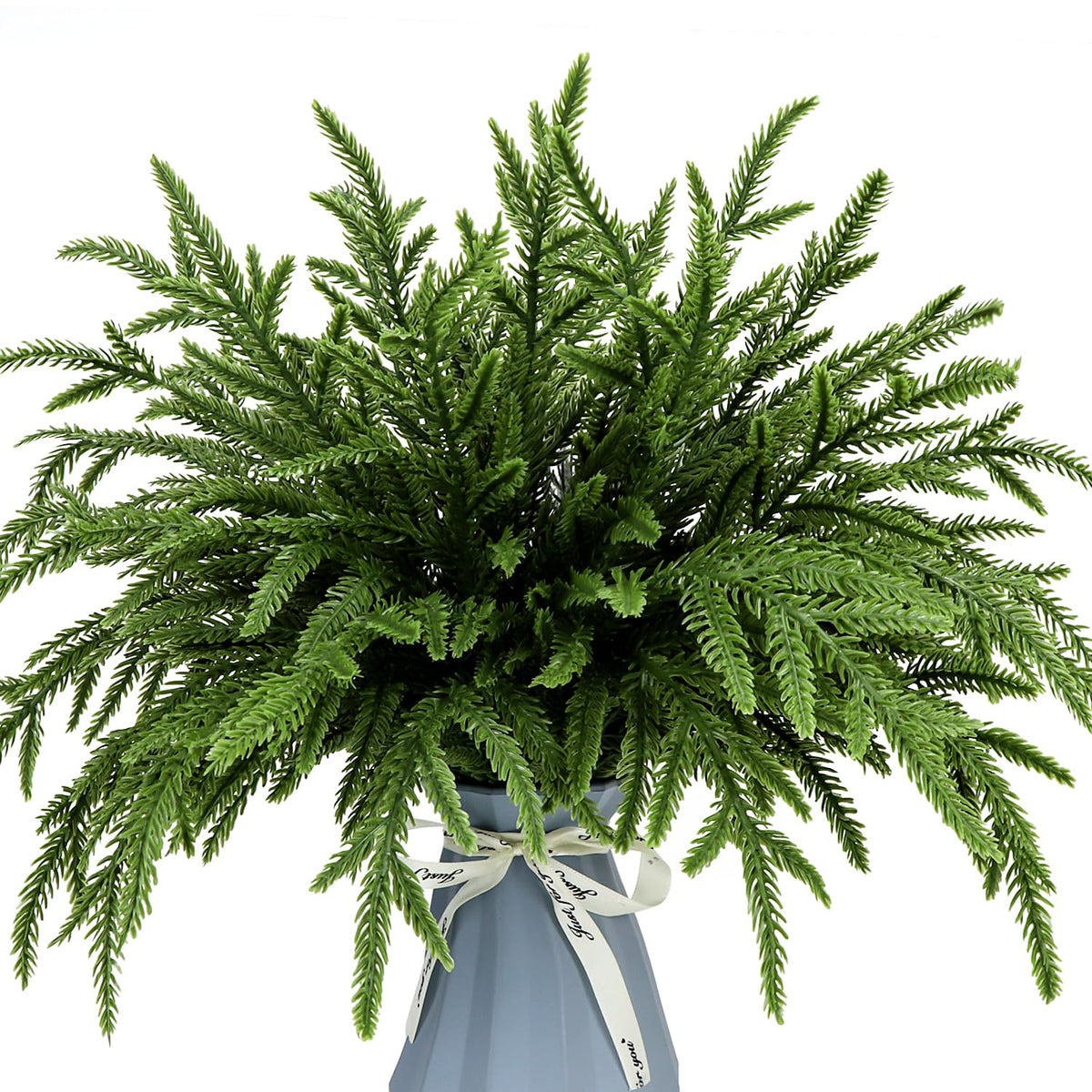 Sale Clearance 24 Pcs Christmas Norfolk Pine Branches, 39cm Artificial Christmas Norfolk Branches Artificial Greenery Pine Needle Branches Small Twig for Xmas DIY Making Garland Wreath Home Decor