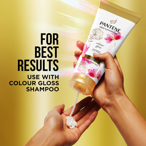 Pantene Colour Shampoo And Conditioner Set + Leave-In Conditioner Spray With Biotin and Niacinamide, Transform Damaged Coloured Hair From Dull To Glossy In 1 Use, 400/275 / 145ml