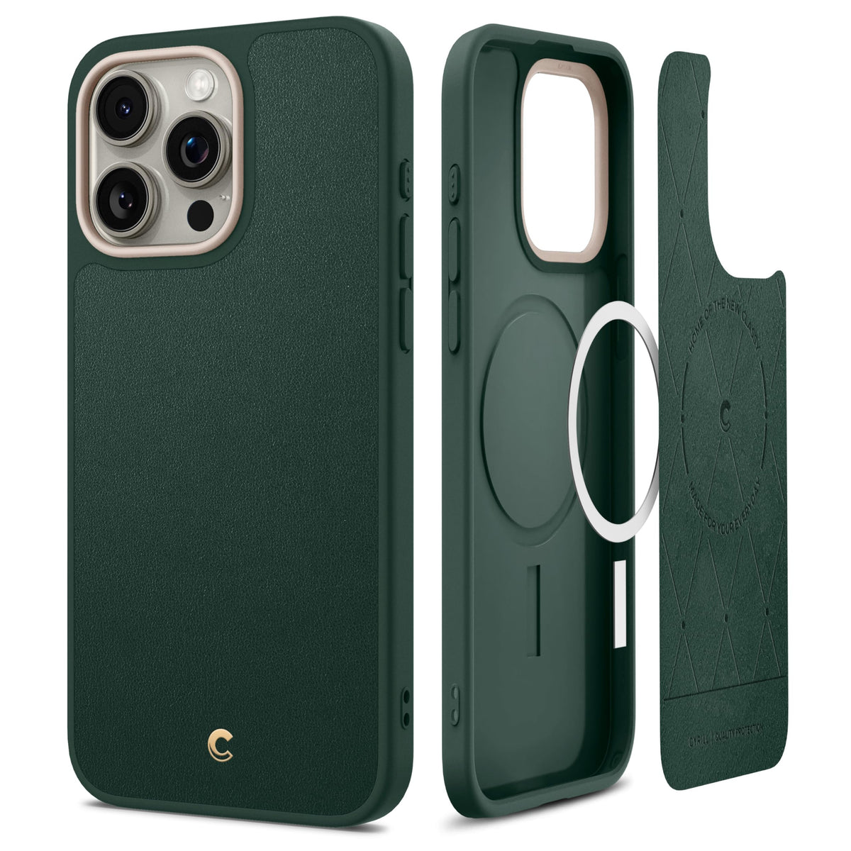CYRILL by Spigen Kajuk Mag Case Compatible with iPhone 15 Pro (2023) - Forest Green