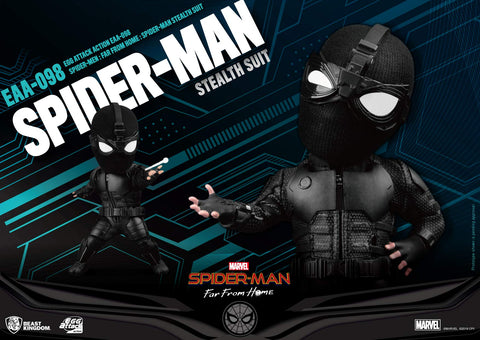 Beast Kingdom Spider-Man Far from Home: Stealth Spider-Man EAA-098 Egg Attack Action Figure, Multicolor