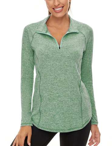 Long Sleeve Workout Tops for Women UK, Ladies Polo Shirt Gym Tops Running Top Gym Tops for Women UK Ladies Golf Clothing Womens Go Hiking Tops Ladies Tennis Tops Dark Green