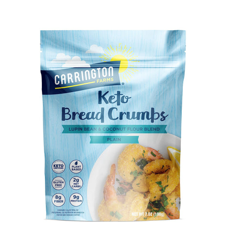 Carrington Farms - Plain Breadcrumbs - Keto Certified, Vegan, Non GMO, and Kosher - Delicious Coating for Chicken, Fish, or Casserole