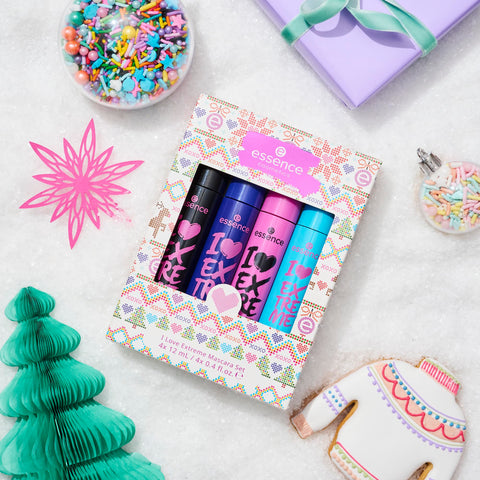 essence | I Love Extreme Mascara Holiday Set | 4 Mascaras in 1 Set | Vegan & Cruelty Free