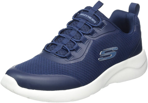 Skechers Men's Walking Sneaker, Navy Mesh Synthetic Trim, 6.5