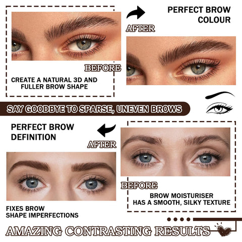 Waterproof Brow Pomade Gel,Eyebrow Pomade Cream,Long Lasting High Pigmented Eyebrow Gel for Eyebrow Makeup,Dark Curry Eyebrow Kit with Eyebrow Brush