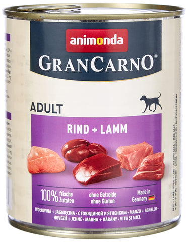 animonda GranCarno Wet Food for Adult Dogs, Various Varieties, 6 x 400 g