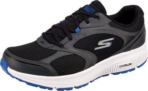 Skechers Men's GOrun Consistent-Athletic Workout Running Walking Shoe Sneaker with Air Cooled Foam, Black/Blue, 12 X-Wide
