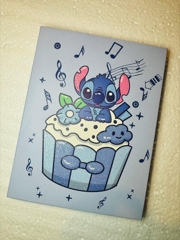 Generic Eyeshadow Palette, 15 Eyeshadows plus Blush and Highlighter, Blue with Glitter Shades