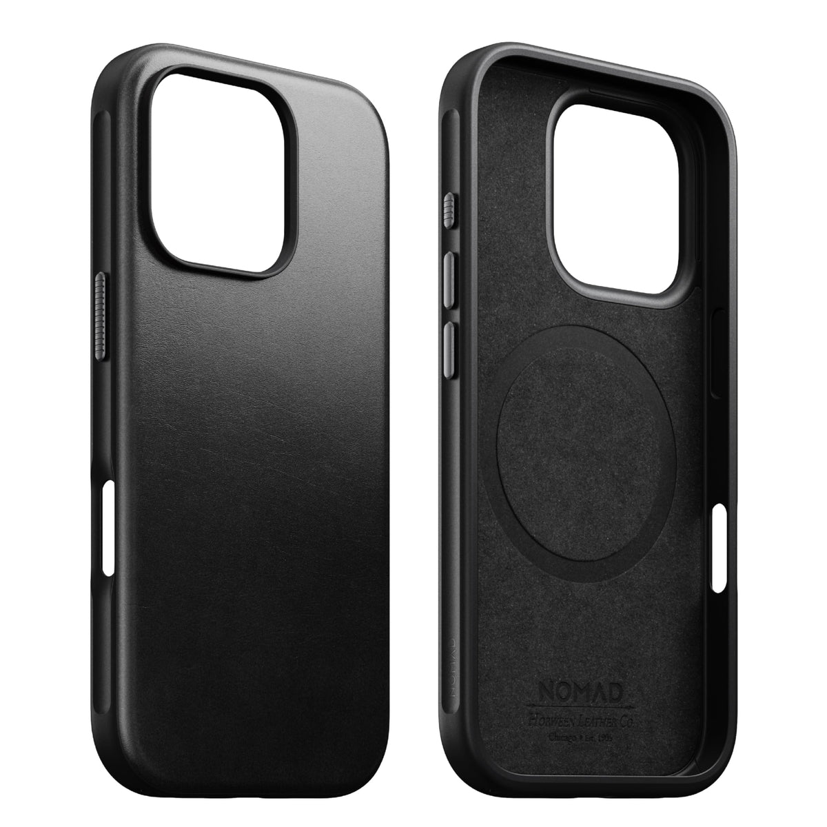 NOMAD - Modern Leather Case - iPhone 16 Pro Max | Black | Horween