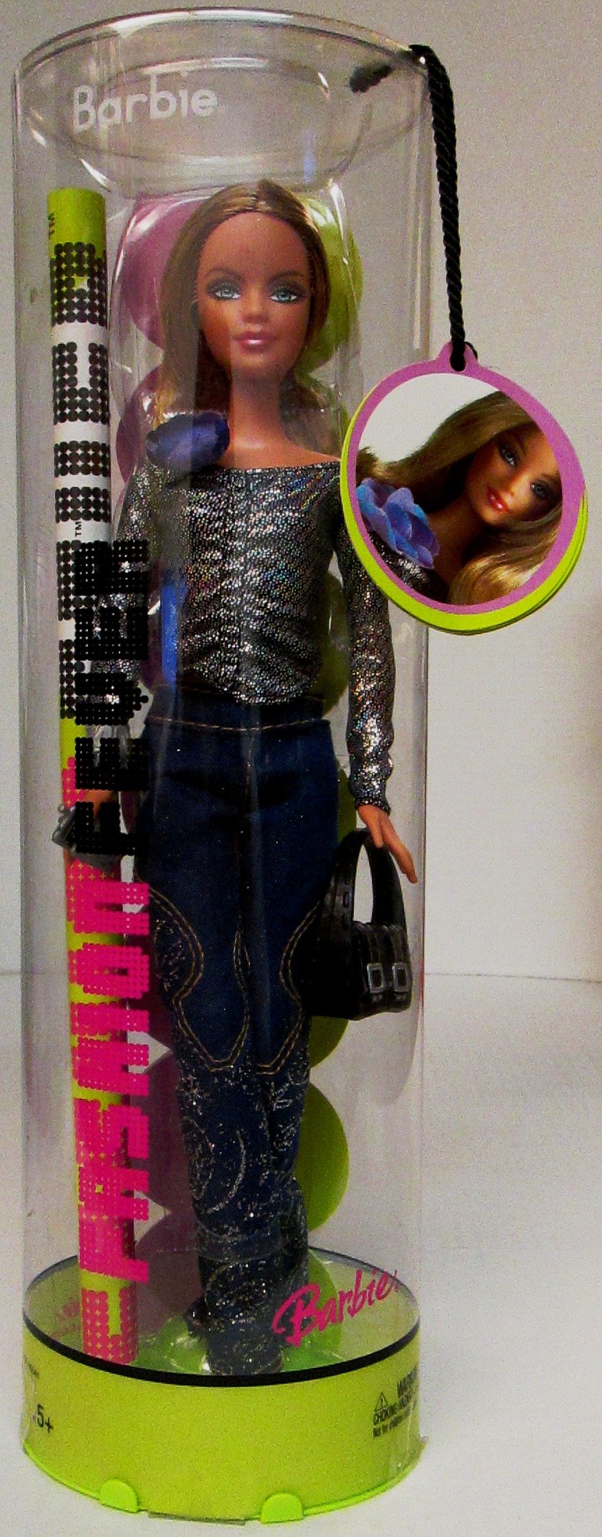 Barbie Fashion Fever - Barbie in Sequinned Blue Jeans & Black Shiny Shirt