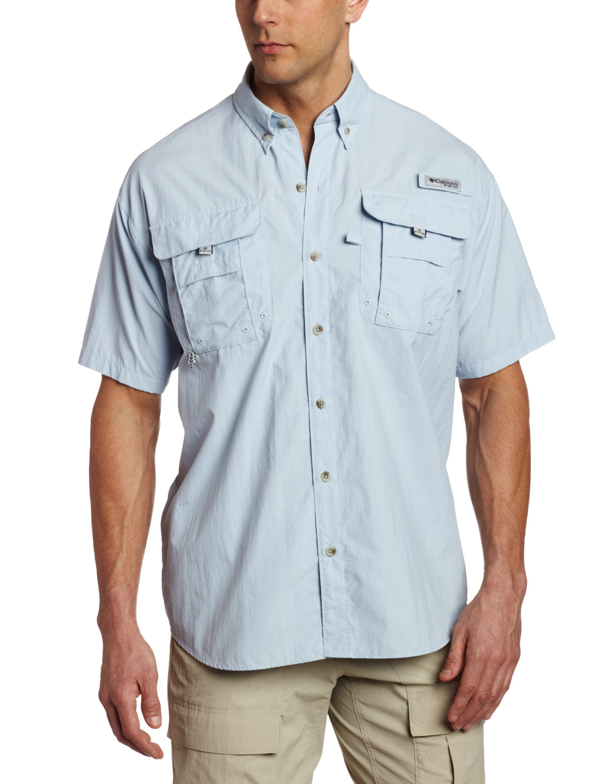 Columbia Men's Bahama II UPF 30 Short Sleeve PFG Fishing Shirt, Mirage, Small