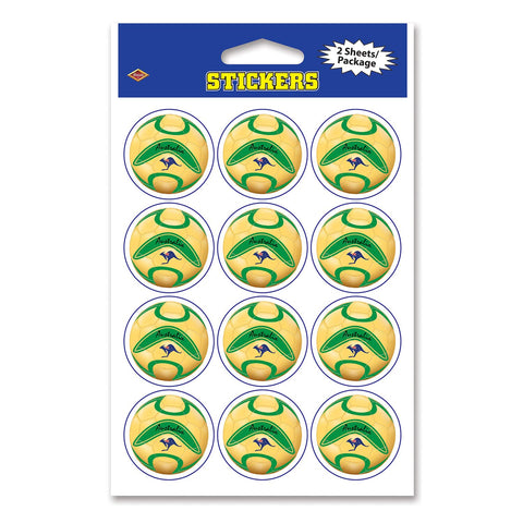 Beistle Australia Soccer Team Sports Stickers, Multicolored