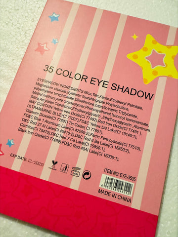 Generic Kitty Cat Eyeshadow Palette, Star Design, Multiple Shades, Kawaii Cosmetics Korean Cute Eyeshadow