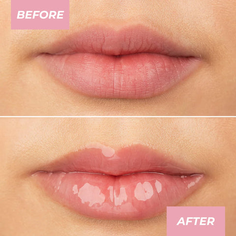MCoBeauty 2-in-1 Glow & Treat Lip Oil, Peach, Hydrating Tint for Luscious Lips, Vegan, Cruelty Free Cosmetics